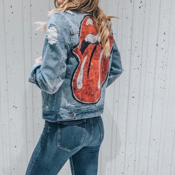 Rolling Stones vintage jean jacket - Picture 2 of 4